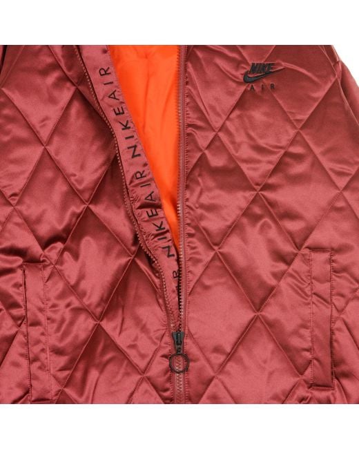 Nike W Air Synthetic Fill Jacket Satin Damen Bomberjacke in Rot