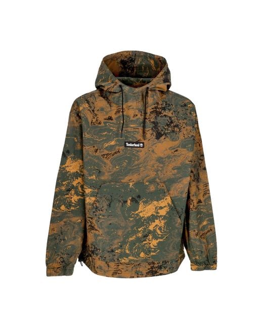 Timberland Green Aop Jacket Removable Windbreaker for men
