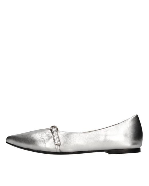Strategia White Flat Shoes
