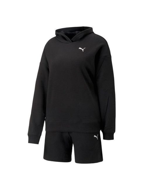 Chandal Completo Para Mujer Loungewear Traje Corto Negro PUMA de color Black