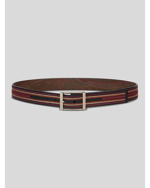 Cinturon Reversible Etro de color Brown