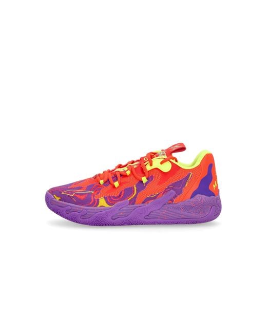 PUMA Basketball Herren Schuh Mb.03 Lila Glimmer/Rot in Pink für Herren
