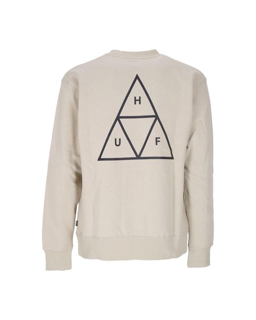 Huf Gray Essentials Tt Crew Crewneck Sweatshirt for men
