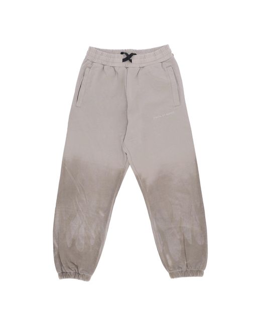 Vision Of Super Gray 'Fleece Tracksuit Pants Corrosive Flames Pants for men