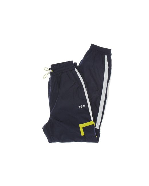 Yvonne Pantalones De Chandal Para Mujer, Pantalones Tejidos De Cintura Alta Fila de color Blue