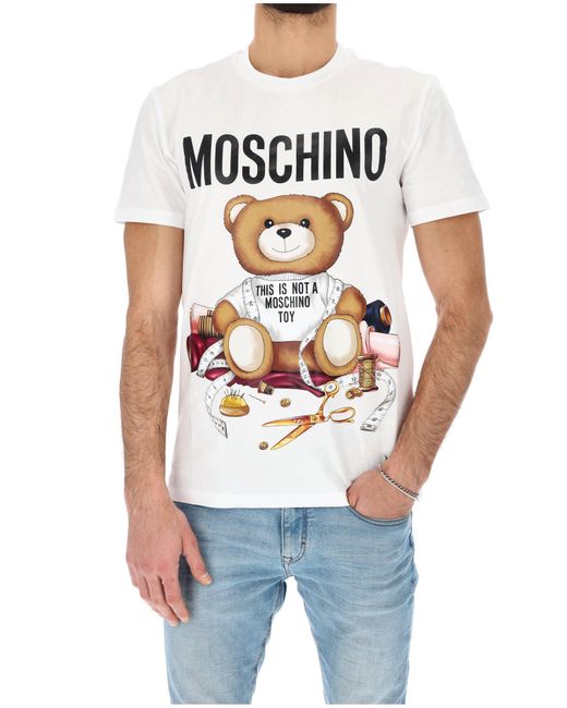 Moschino Weisses T-Shirt in White für Herren