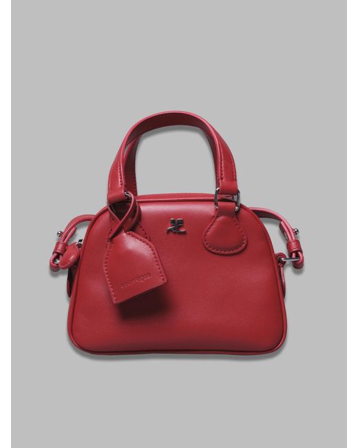 Courreges Red Ac Stift Mini Bowling Tasche