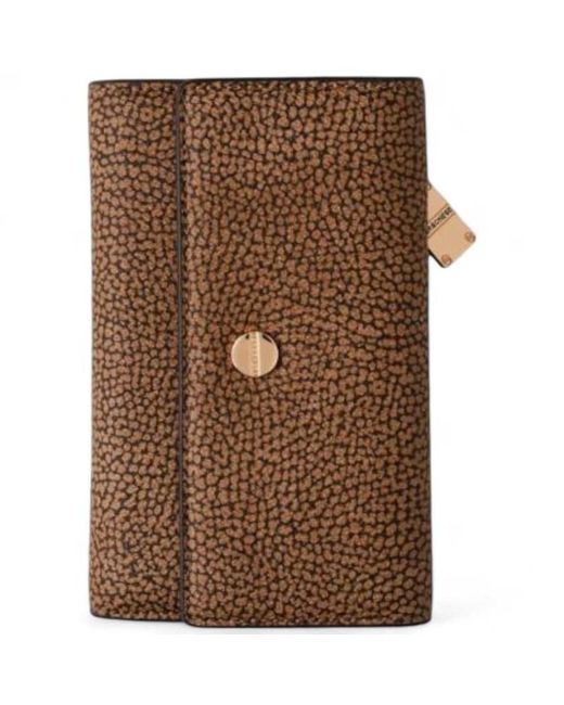 Borbonese Brown Wallet Op Natural/Nero