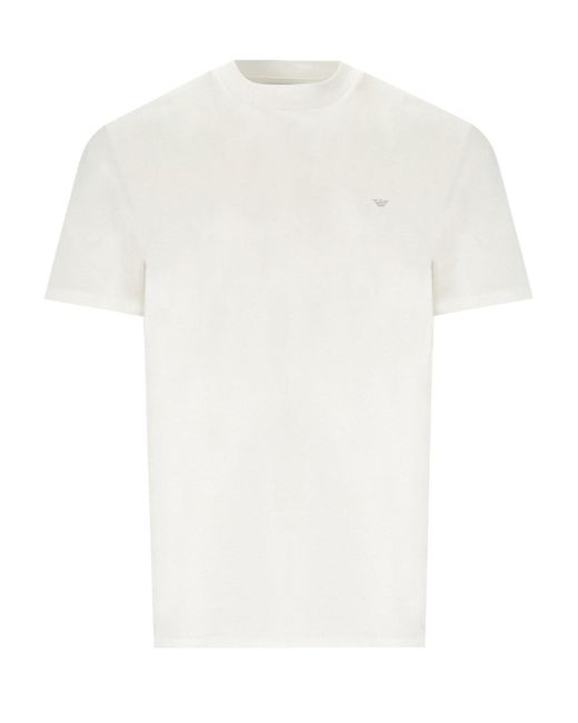 T-shirt travel essential crème Emporio Armani pour homme en coloris White