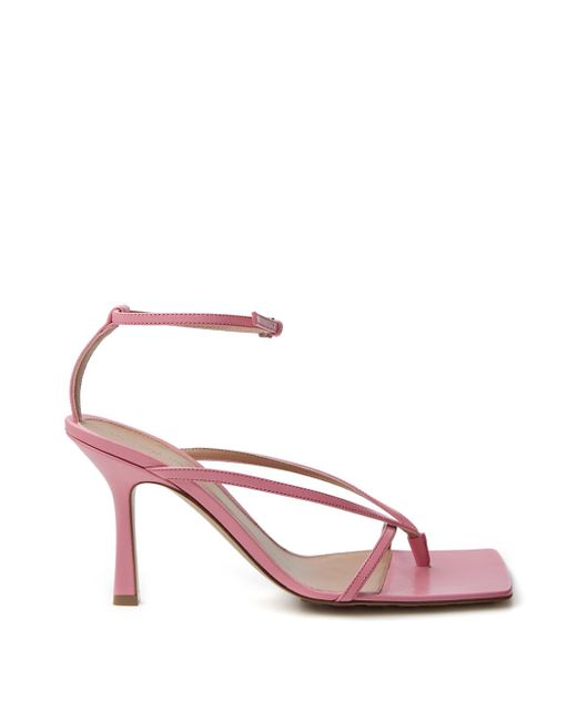 Bottega Veneta Pink Stretch-Sandalen