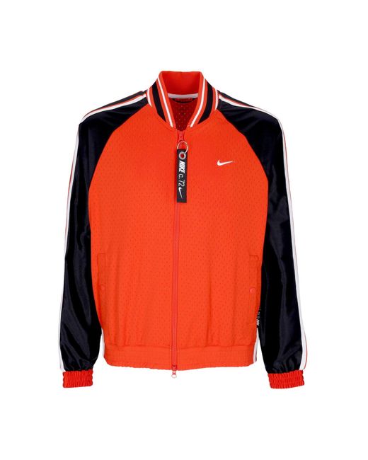 Nike Orange Premium Basketball Jacket Picante for men