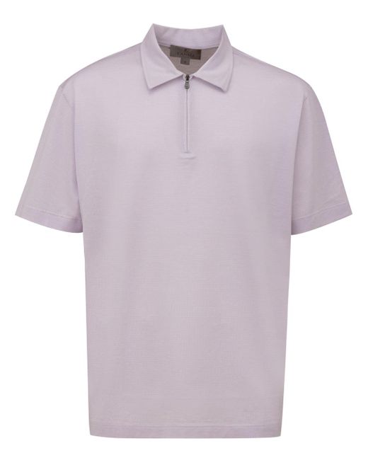 Canali Polo Met Ritssluiting in het Purple voor heren