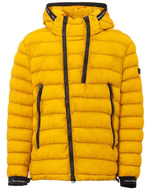 Peuterey Yellow Padded Jacket With Zip for men