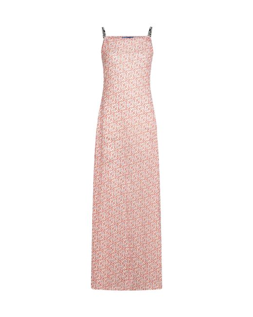 Vestido Klj Mesh Maxi Dress Aop Karl Lagerfeld de color Pink