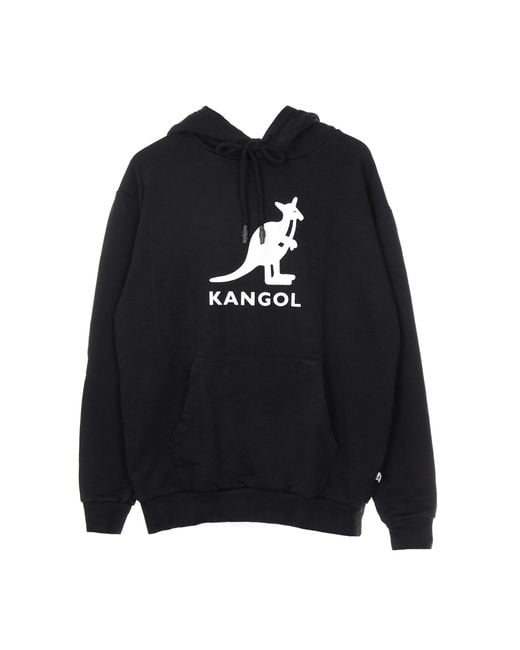 Kangol Alden Herren-Sweatshirt Mit Kapuze, Leicht, Schwarz/Offwhite in Black für Herren