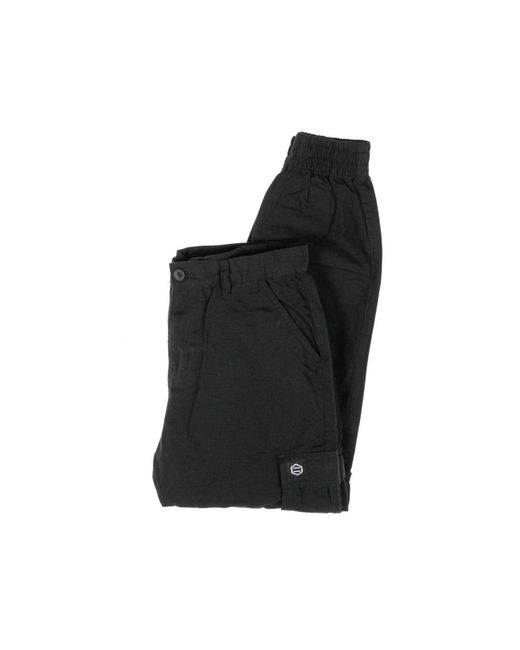 DOLLY NOIRE Lange Herren-Cargohose Ripstop Schwarz in Black für Herren