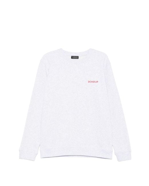 Dondup White Sweatshirt Micro Logo for men