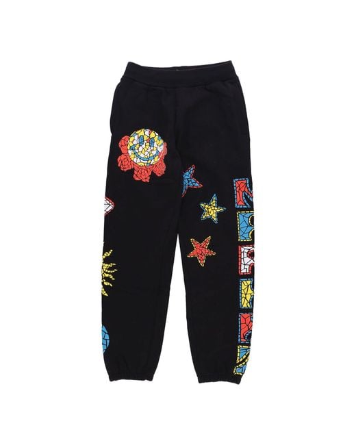 Market Mozaiek Joggingbroek X Smiley Zwarte Joggingbroek Voor in het Black voor heren