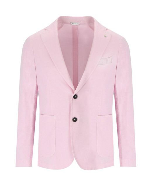 Manuel Ritz Pink Single-breasted Jacket for men