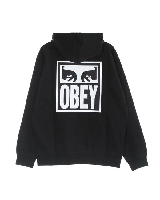 Obey Eyes Icon 2 Premium French Terry Hooded Herren Leichter Kapuzenpullover Po Schwarz in Black für Herren