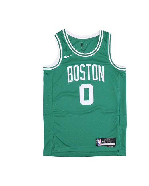 Nike Basketbaltanktop Voor Nba Dri-Fit Swingman Jersey Icn 22 No 0 Jayson Tatum Boscel in het Green voor heren