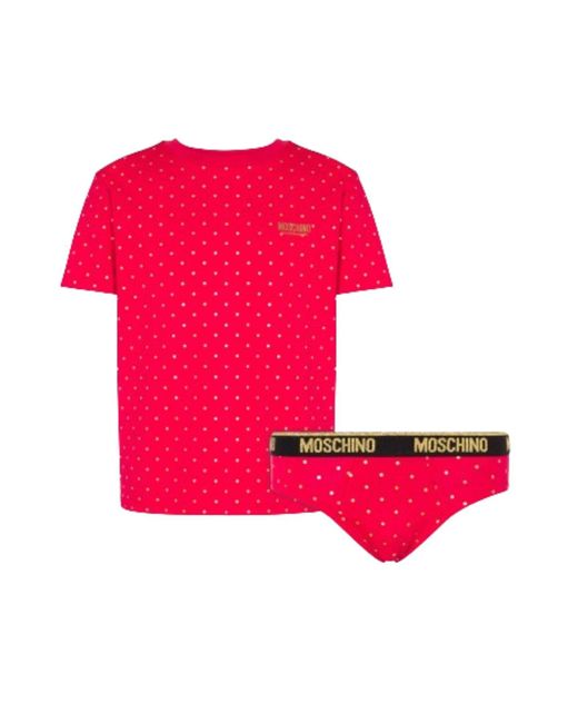 Moschino Pink T-Shirt And Slip for men