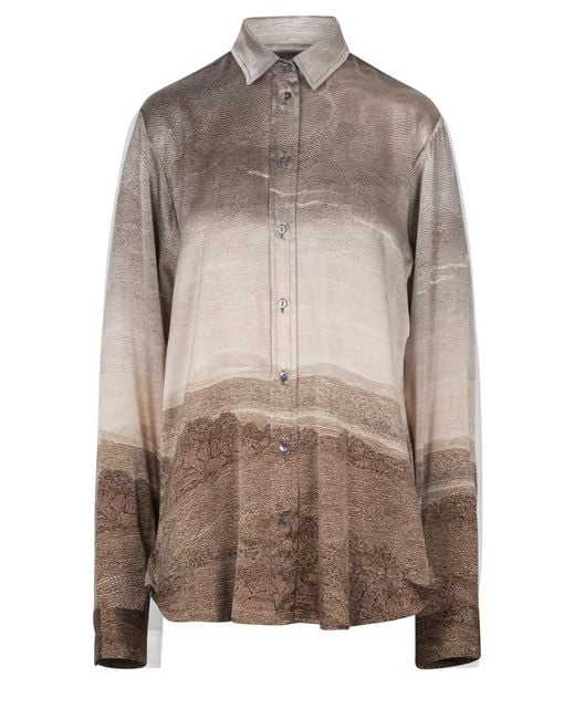 Pierre Louis Mascia Brown Hemd