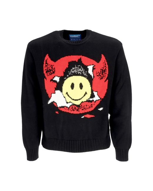 Smiley Inner Peace Sweater Pull Leger Pour Hommes Market pour homme en coloris Blue