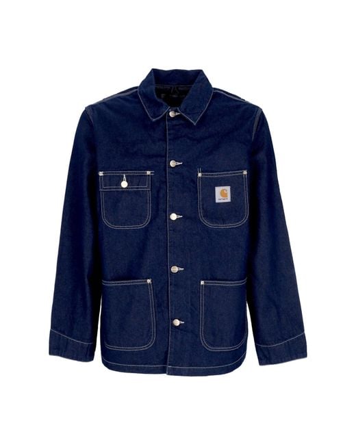 Carhartt Blue Og Chore Coat Jeans Jacket One Wash for men