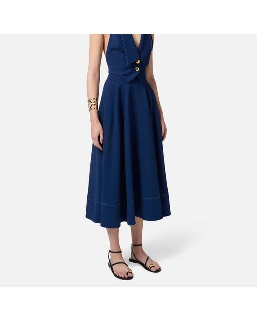 Elisabetta Franchi Blue Weibliche Rocke Go08151E2 Dc8