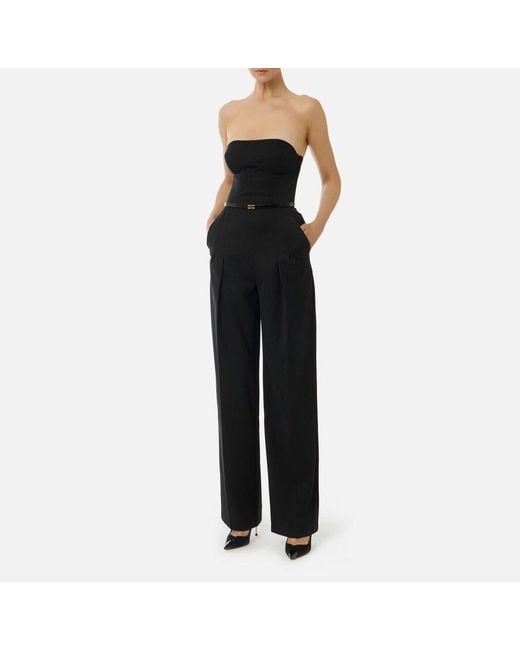 Elisabetta Franchi Black Anzug Der Frau Tu05256E2 Anhang