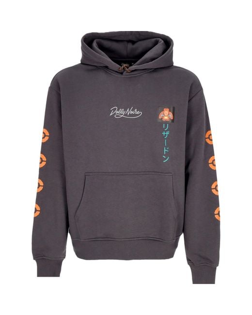 DOLLY NOIRE Gray Hoodie Charizard Evolution Hoodie for men