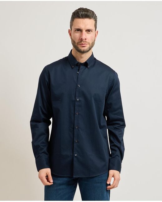 Bugatti Blauwe Hemden in het Blue voor heren