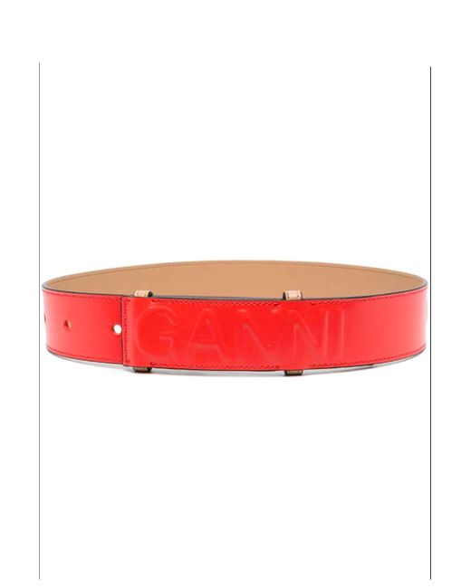 Ganni Red Belts