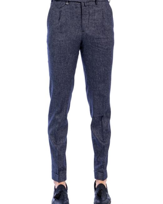 Barbati Blue Denim Effect Linen; 1 Pence + Strap With Fibia Dodo/Lc 581 01 for men