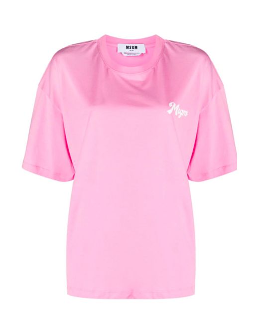 MSGM Pink T-Shirts And Polos