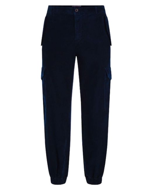 Tommy Hilfiger Gmd El Cuff Corduroy Cargobroek in het Blue voor heren