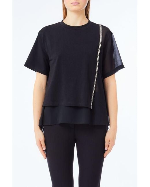 Liu Jo Women's Black T-Shirt Cf5141 J0088 22222