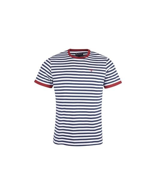 Barbour Righe Mts0983 T-Shirt in het Blue voor heren