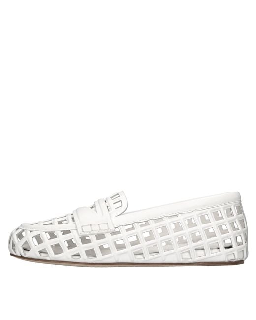 3Juin White Flat Shoes