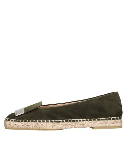 Sergio Rossi Green Flat Shoes