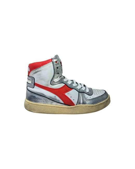 Diadora Schuhe Erwachsene Sneakers Effekt Verwendet, Strings in Blue für Herren