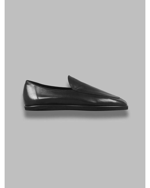 Auralee Gray Soft Leather Loafers for men