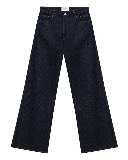 Coperni Hoogleven Jeans Met Gamba Larga in het Blue