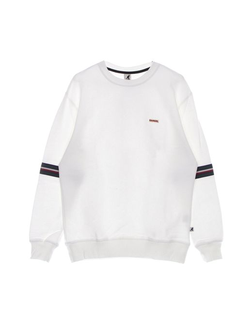 Kangol White Lightweight Crewneck Sweatshirt Heritage Taped Crew Sweat for men