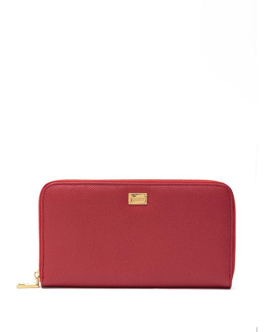 Cartera En Cuero Rojo Dolce & Gabbana de color Red