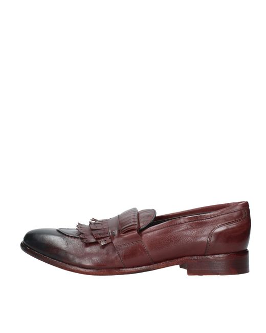 JP/DAVID Brown Flat Shoes Bordeaux for men