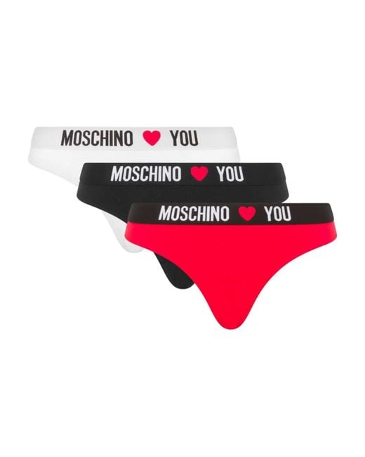 Moschino Korte Korte Triverpakking in het Red