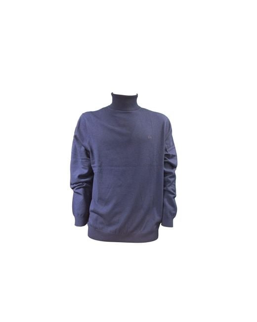 Sun 68 Blue Turtle Sweater Background K43111 for men