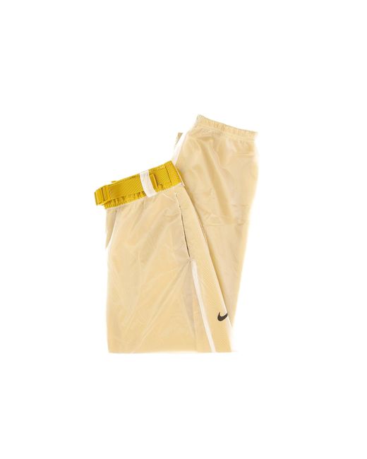 Nike Yellow Damen-Trainingshose W Sportswear Tech Pack Pant Woven Mesh High-Rise Dark Citron/Weib/Schwarz